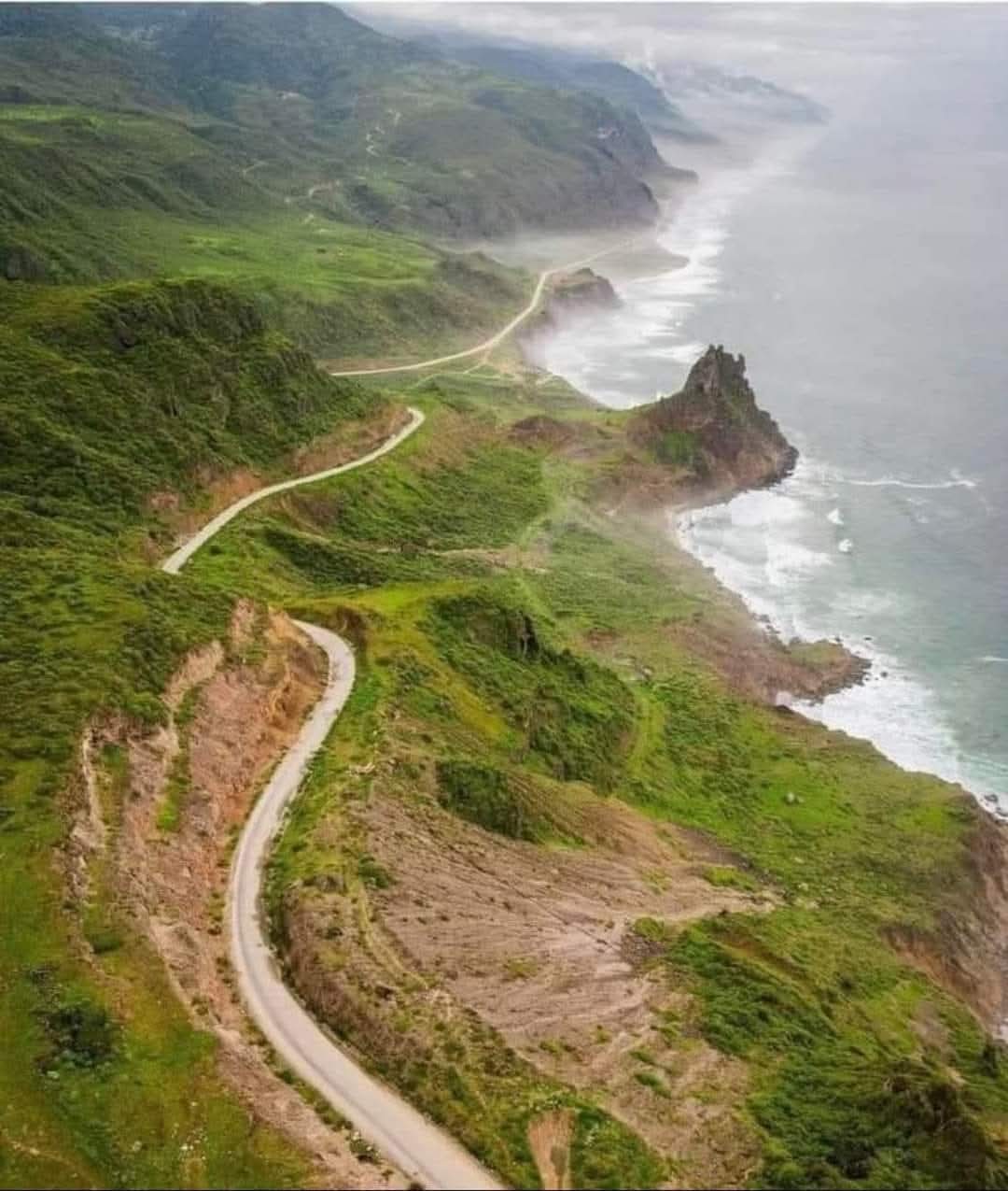 حوف… خُضرةٌ لا تنتهي، وغمامٌ يعانق الجبال في لوحةٍ من سحر الطبيعة.